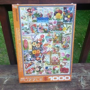 NEW Smithsonian Flower and Seeds Catalogue Eurographics Puzzle - 1000 Pieces